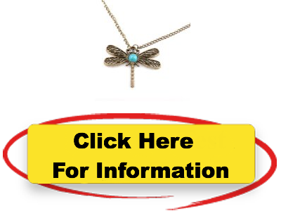 An TdZ Turquoise Stone Dragonfly Vintage Pendant Necklace